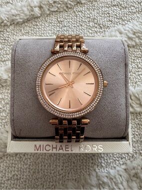 Michael Kors Darci Rose Gold Womens Watch MK-3192 Stainless Steel Crystal Bezel